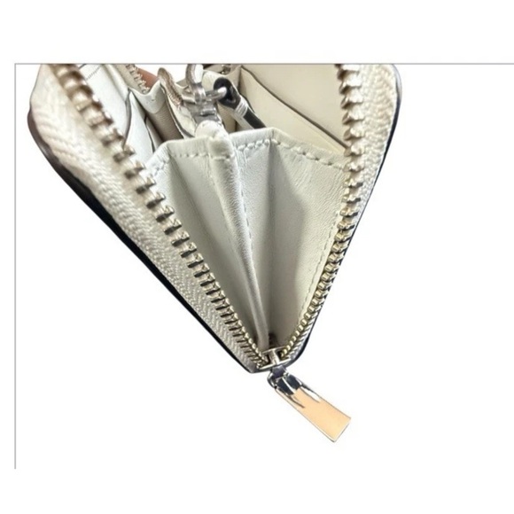 LRL Lauren Ralph Lauren embroidered leather zip wallet White Green Multicolor - Picture 13 of 16